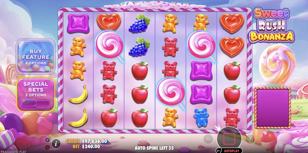 Sweet Rush Bonanza gameplay